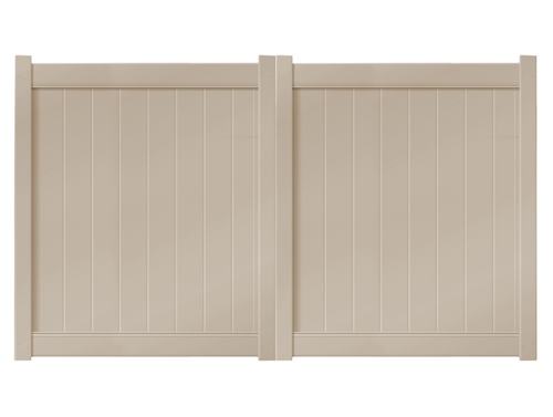 10’ x 6’ Sandstone Double Drive Vinyl Gate