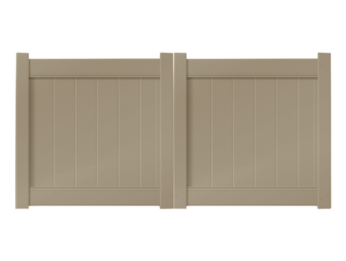 8’ x 4’ Khaki Double Drive Vinyl Gate