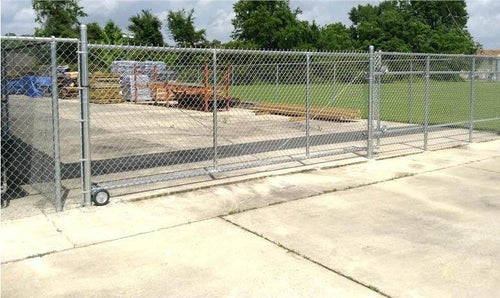 Galvanized Chain Link Rolling Gate - 6' x 4' / No Barbwire