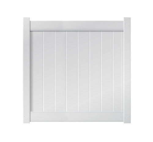 5’ x 5’ White Single Swing Vinyl Gate