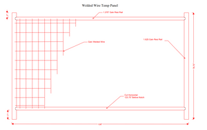 Anti-Climb Temporary Fence Panel - 6'6" Tall x 11'6" Wide: Kit