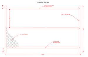 Temporary Fence Panel - 8'6" Tall x 8' Wide: Kit