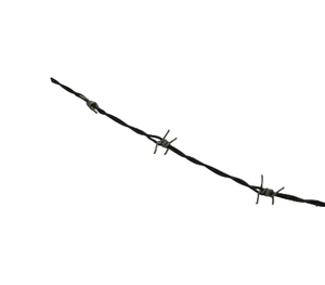 Black Vinyl Coated 4-Point Class 3, 12-1/2 Gauge Barbed Wire for Black Vinyl Chain Link Fences