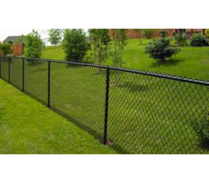 96" x 2" x 8 ga Black Commercial Wire - Knuckle Knuckle For Chain Link Fences