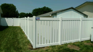 [350 Feet Of Fence] 6' Tall Semi-Privacy 1" Air Space AFC-030 Vinyl Complete Fence Package