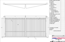 Flat Top Drive Gate with Quad Flare Finials