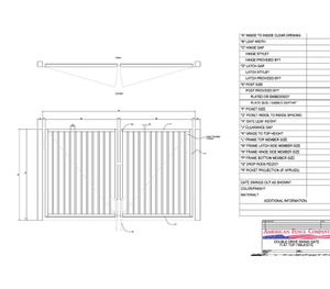 120" x 48" Flat Top Double Drive Gate