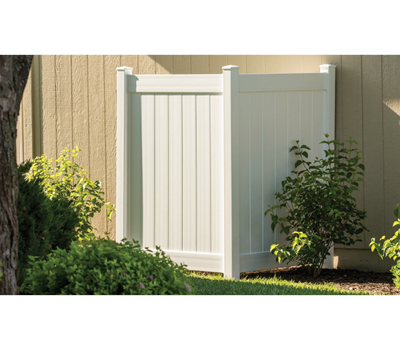 Vinyl Privacy Panel Enclosure - White